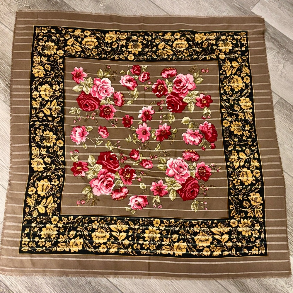 Floral Patterned Scarf